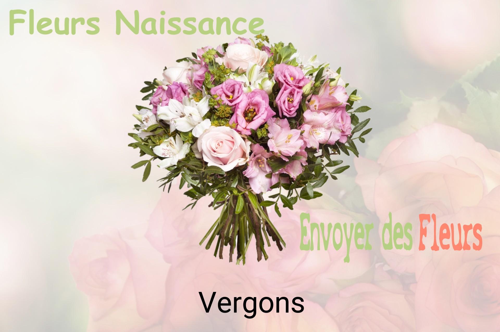 Bouquet de fleurs de naissance livré à Vergons